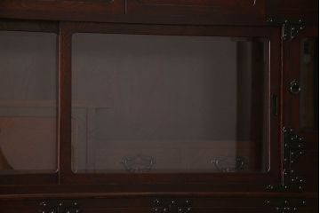 アンティーク家具　伝統工芸　高級品!二段重ね岩谷堂茶箪笥(収納棚、戸棚)