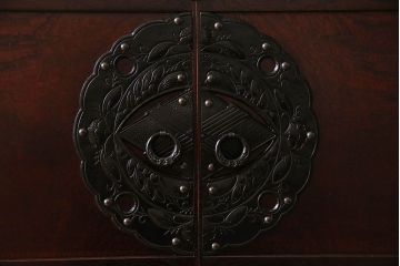 アンティーク家具　伝統工芸　高級品!二段重ね岩谷堂茶箪笥(収納棚、戸棚)