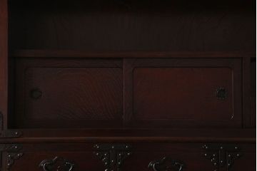 アンティーク家具　伝統工芸　高級品!二段重ね岩谷堂茶箪笥(収納棚、戸棚)