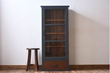 ペイント家具　シックなカラーがお洒落なキャビネット(収納棚、戸棚)