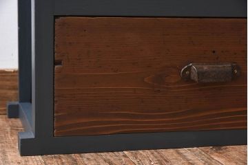 ペイント家具　シックなカラーがお洒落なキャビネット(収納棚、戸棚)