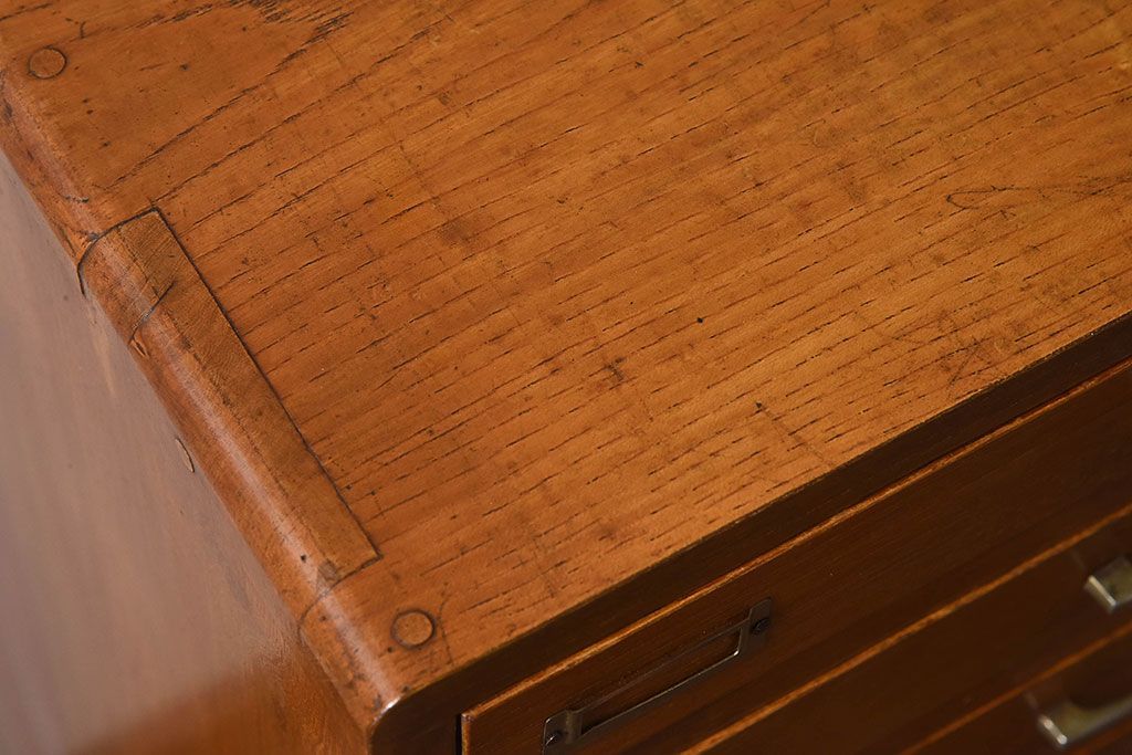 レトロ家具　和製アンティーク　栓材　11杯付き!昭和レトロな小引き出し