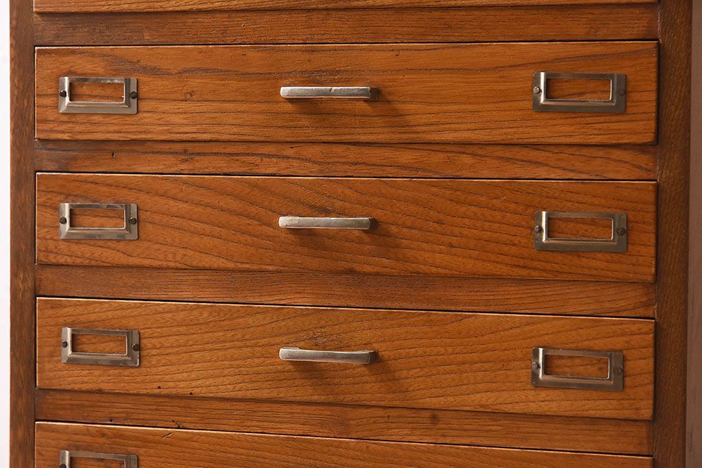 レトロ家具　和製アンティーク　栓材　11杯付き!昭和レトロな小引き出し