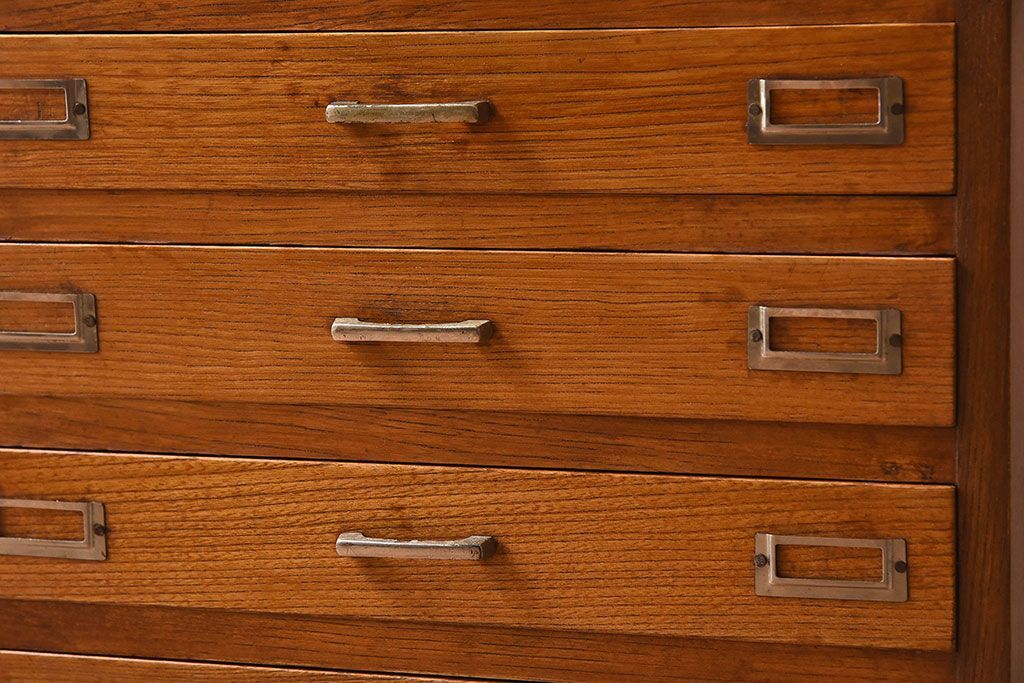 レトロ家具　和製アンティーク　栓材　11杯付き!昭和レトロな小引き出し