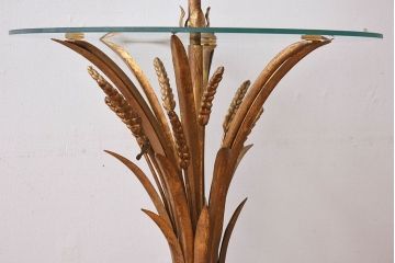 イタリアビンテージ　ガラステーブル付き!フロアランプ