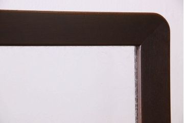 和製アンティーク　ケヤキ・杉材　結霜ガラスが魅力的な衝立