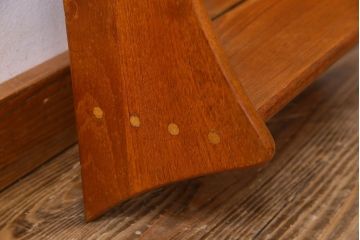 アンティーク雑貨　北欧家具　珍しいデザインの壁掛けミラー(鏡、ウォールミラー)