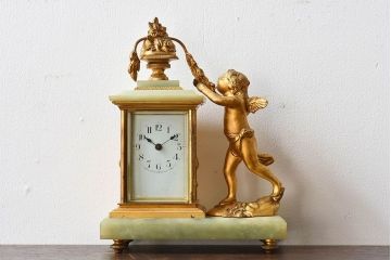 アンティーク雑貨　大正期　精工舎製　琺瑯文字盤　アンティーク置時計
