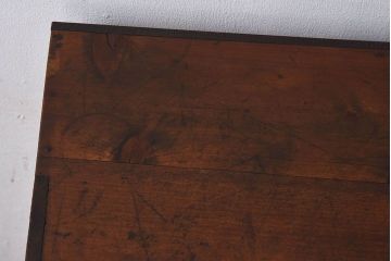 レトロ家具　昭和レトロ　古い木の質感が味わい深いアンティーク収納棚(戸棚、下駄箱)(1)