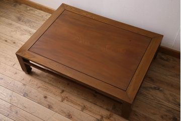 アンティーク家具　総無垢材　天板一枚板!総ケヤキ材製のアンティーク座卓