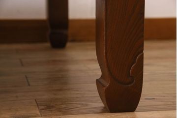 アンティーク家具　総無垢材　天板一枚板!総ケヤキ材製のアンティーク座卓