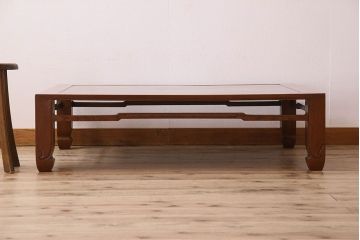 アンティーク家具　総無垢材　天板一枚板!総ケヤキ材製のアンティーク座卓