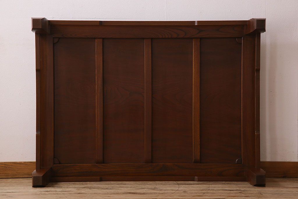 アンティーク家具　総無垢材　天板一枚板!総ケヤキ材製のアンティーク座卓