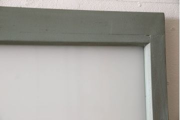 すりガラス入り!アンティーク調ペイントが素敵なガラス引き戸2枚セット