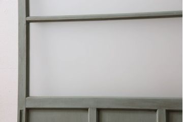 すりガラス入り!アンティーク調ペイントが素敵なガラス引き戸2枚セット