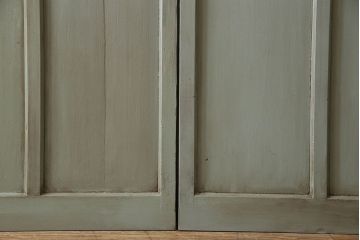 すりガラス入り!アンティーク調ペイントが素敵なガラス引き戸2枚セット