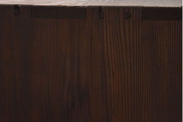 レトロ家具　昭和レトロ　古い木の質感が味わい深いアンティーク収納棚(戸棚、下駄箱)(2)