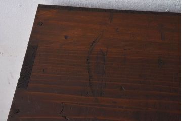 レトロ家具　昭和レトロ　古い木の質感が味わい深いアンティーク収納棚(戸棚、下駄箱)(2)