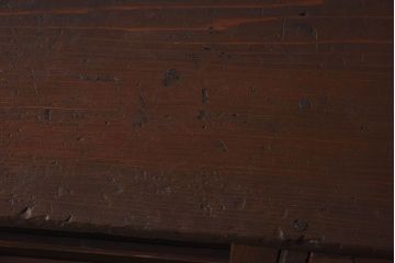 レトロ家具　昭和レトロ　古い木の質感が味わい深いアンティーク収納棚(戸棚、下駄箱)(2)