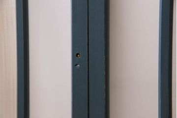 ペイント建具　すり・モールガラス入り!アンティークガラス戸2枚セット(窓)
