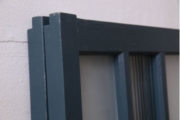 ペイント建具　すり・モールガラス入り!アンティークガラス戸2枚セット(窓)