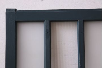 ペイント建具　すり・モールガラス入り!アンティークガラス戸2枚セット(窓)