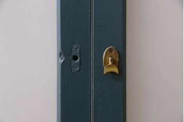 ペイント建具　すり・モールガラス入り!アンティークガラス戸2枚セット(窓)