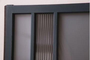ペイント建具　すり・モールガラス入り!アンティークガラス戸2枚セット(窓)
