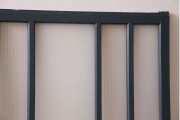 ペイント建具　すり・モールガラス入り!アンティークガラス戸2枚セット(窓)