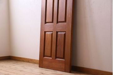 アンティーク雑貨　花梨無垢材　珍しいデザインのビンテージドア(扉、カリン材)(1)