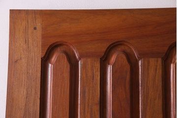アンティーク雑貨　花梨無垢材　珍しいデザインのビンテージドア(扉、カリン材)(1)
