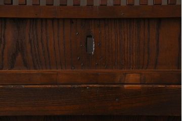 和製アンティーク　ケヤキ・カバ材　上質なデザインの蔵戸(引き戸、くぐり戸、玄関戸)