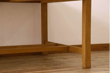 アンティーク家具　和製アンティーク　オーク材の両面引き出し付き特大作業台(ダイニングテーブル)