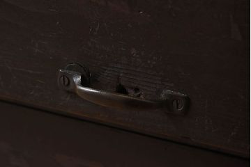レトロ家具　和製アンティーク　古い木製のレトロなパタパタ収納棚(下駄箱)