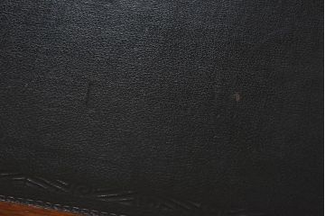 アンティーク家具　イギリスアンティーク　レザートップ　引き出し二杯付き!ウォールナット材の平机