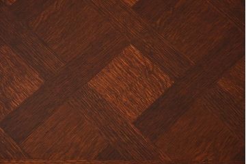 アンティーク家具　イギリスアンティーク　オーク材　パーケット天板や猫脚の作り込みが美しいエクステンションテーブル