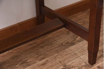 レトロ家具　昭和レトロ　2杯の引き出し付き!古い木の質感が味わい深い平机