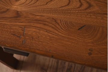 レトロ家具　昭和レトロ　栓材　使い勝手の良い小振りな平机(コンソールテーブル)