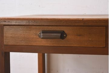 レトロ家具　昭和レトロ　栓材　使い勝手の良い小振りな平机(コンソールテーブル)