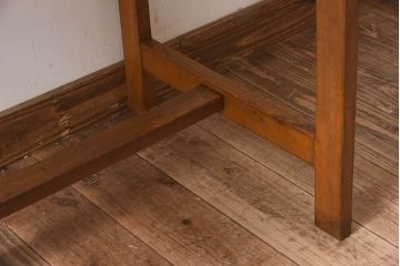 レトロ家具　昭和レトロ　栓材　使い勝手の良い小振りな平机(コンソールテーブル)