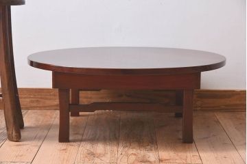 アンティーク家具　天板一枚板!総ケヤキ材の重厚なちゃぶ台