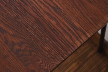 リメイク品　オーク材製天板の鉄脚テーブル(平机)(1)