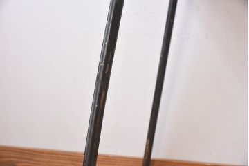 リメイク品　オーク材製天板の鉄脚テーブル(平机)(1)