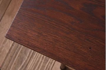 リメイク品　オーク材製天板の鉄脚テーブル(平机)(1)