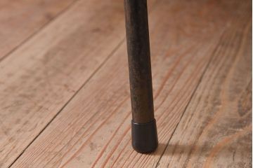 リメイク品　オーク材製天板の鉄脚テーブル(平机)(2)
