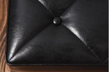 カリモク家具　ビンテージ　レトロなデザインのオットマン(スツール)(2)