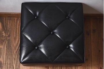 カリモク家具　ビンテージ　レトロなデザインのオットマン(スツール)(2)