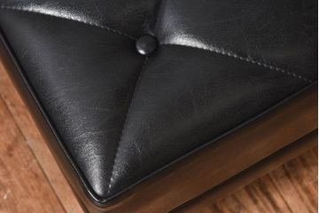 中古　カリモク家具　ビンテージ　レトロなデザインのオットマン(スツール)(1)