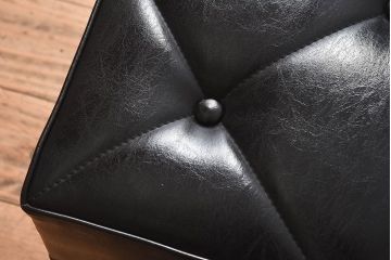 中古　カリモク家具　ビンテージ　レトロなデザインのオットマン(スツール)(1)