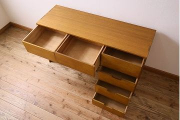 レトロ家具　昭和レトロ　古い木製のシンプルな片袖机